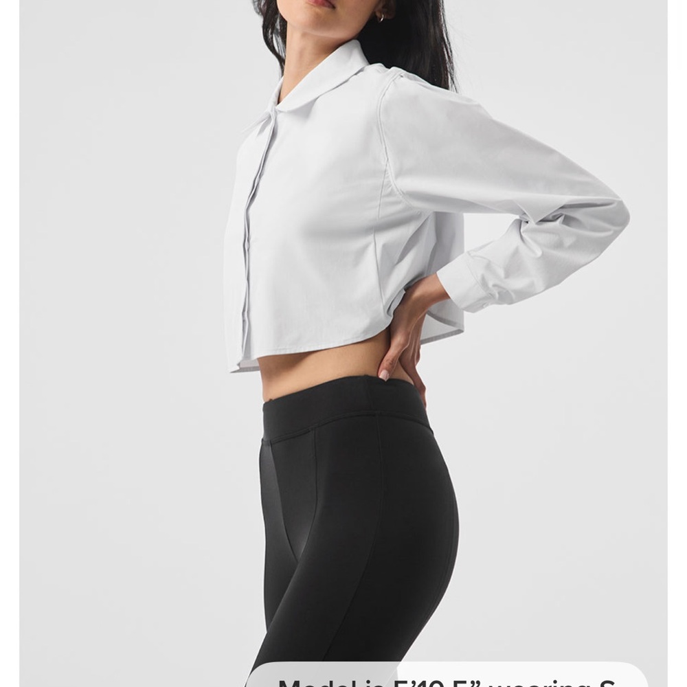 ALO Yoga White Crop Top